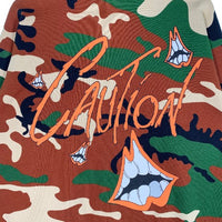 Chrome Hearts クロムハーツ 22SS Matty Boy マッティボーイ PPO KIRKANDLAND CAUTION HD PLVR プルオーバー スウェットパーカー 迷彩 Size XL 福生店