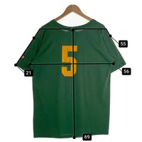 Wilson ウィルソン ヘンリーネック ナンバリングプリント Tシャツ グリーン メキシコ製 Size L 福生店