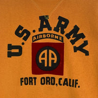 WAREHOUSE ウエアハウス U.S.ARMY 両V フリーダムスリーブ スウェットトレーナー イエロー Size 40 福生店