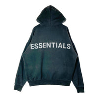 ESSENTIALS エッセンシャルズ バックプリント パーカー ブラック sizeM※使用感あり 瑞穂店