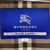 BURBERRY BLUE LABEL バーバリーブルーレーベル FRF01-532-50 ファー付きダウンジャケット ブラウン size38 瑞穂店
