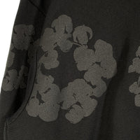 DENIM TEARS デニムティアーズ COTTON WREATH HOODIE コットンリース プルオーバースウェットパーカー ブラック フラワーブラック Size XL 福生店