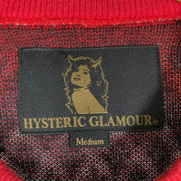 HYSTERIC GLAMOUR ヒステリックグラマー HYS TIMES ジャカードニット トレーナー レッド ブラック 02203CS07 Size M 福生店