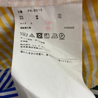 COMMEdesGARCONS HOMME PLUS コムデギャルソンオムプリュス PK-B010 23SS ストライプパッチシャツ ホワイト sizeS ※襟・袖にシミ 瑞穂店