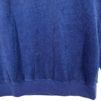 80's adidas アディダス パイル地 ラグランスリーブ トップ ネイビー Size L 福生店