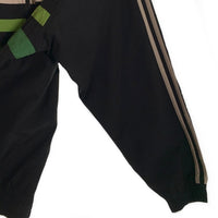 90-00's adidas アディダス スリーストライプ トラックジャケット トレフォイル刺繡 ブラック 万国旗タグ ベトナム製 Size L 福生店