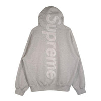 SUPREME シュプリーム 23AW Satin Applique Hooded Sweatshirt サテンアップリケ フーデッドスウェットシャツ パーカー アッシュグレー Size L 福生店