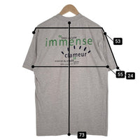 Stade de France スタッド・ド・フランス 計り知れない喧騒 刺繡 プリントTシャツ グレー スタジアム Size L 福生店