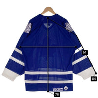 CCM シーシーエム Tronto Maple Leafs NHL トロント メープル リーフス 七分丈 ラグランスリーブ ホッケーシャツ ブルー ホワイト Size L 福生店