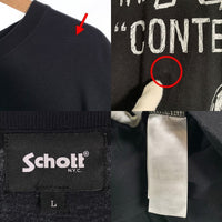 NEIGHBORHOOD ネイバーフッド 23AW Schott ショット KOSTAS SEREMETIS コスタスセレメティス L/S T SHIRTS ロングスリーブ プリントTシャツ ブラック 782-3230020 Size L 福生店