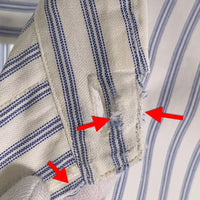 Ralph Lauren ラルフローレン YARMOUTH ボタンダウン ストライプシャツ ホワイト ブルー Size 16 1/2 福生店