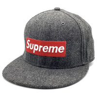 SUPREME シュプリーム 10AW Woolrich Box Logo New Era Cap ウールリッチ ボックスロゴ ニューエラキャップ チャコールグレー Size 7 1/2 (59.6cm) 福生店