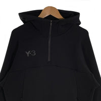 Y-3 ワイスリー LOGO HALF-ZIP ハーフジップ プルオーバーパーカー ジャージ素材 ブラック HM5037 Size XS 福生店