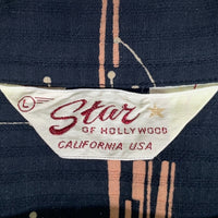 STAR OF HOLLYWOOD スターオブハリウッド ドビーコットン オープンカラーシャツ 半袖 ブラック SH39320 Size L 福生店