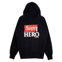 SUPREME シュプリーム 14SS ANTI HERO アンタイヒーロー Zip-Up Sweatshirts ジップアップ スウェットパーカー ブラック バックプリント Size L 福生店