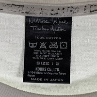 NUMBER (N)INE ナンバーナイン Takahiro Miyashita タカヒロミヤシタ 08SS NIRVANA ニルヴァーナ KURT COBAIN カートコバーン birds期 半袖 Tシャツ ホワイト Size 2 福生店