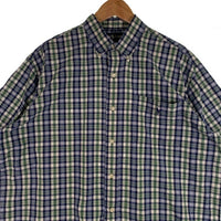 Ralph Lauren ラルフローレン BLAIRE ボタンダウン 半袖チェックシャツ ブルー Size M 福生店
