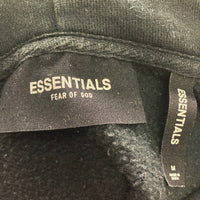 ESSENTIALS エッセンシャルズ バックプリント パーカー ブラック sizeM※使用感あり 瑞穂店
