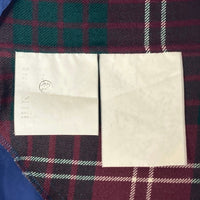 COMME des GARCONS HOMME PLUS EVER GREEN コムデギャルソンオムプリュス エバーグリーン チェック切替 キュプラ 長袖シャツ ブルー sizeS 瑞穂店