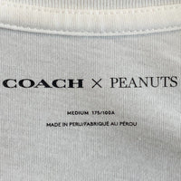 COACH コーチ 21SS PEANUTS ピーナッツ スヌーピー プリントTシャツ ホワイト Size M 福生店