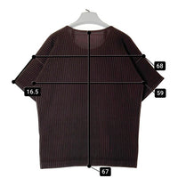 HOMME PLISSE ISSEY MIYAKE オムプリッセイッセイミヤケ HP46JK128 プリーツ 半袖 Tシャツ ダークブラウン size4 瑞穂店