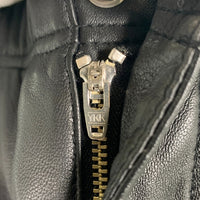 Schott ショット LEATHER TRACK PANTS シープスキン レザートラックパンツ ブラック ライン 3191066 Size L 福生店