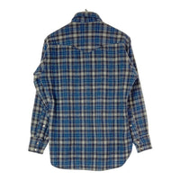 PENDLETON ペンドルトン 80's 白タグ ウール チェック ウエスタンシャツ ブルーxブラウン sizeM 瑞穂店
