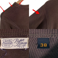 FREEWHEELERS フリーホイーラーズ Crew Neck Type L/S Underwear クルーネック ロングスリーブカットソー ブラウン Size 38 福生店