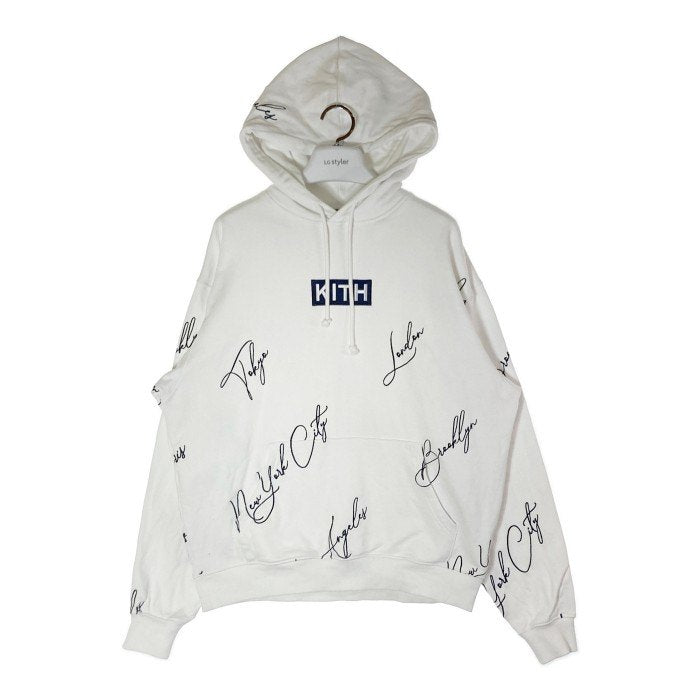 KITH キス 22-070-060-0002-1-0 City Script Hoodie シティースクリプトフーディー ホワイト sizeL 瑞穂店