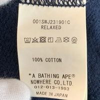 A BATHING APE アベイシングエイプ NEIGHBOR HOOD ネイバーフッド プリント スウェットクルーネックトレーナー ネイビー 001SWJ231901C Size XL 福生店