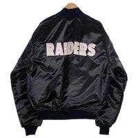 80's 90's STARTER スターター PROLINE プロライン NFL RAIDERS レイダース ナイロン スタジアムジャケット スタジャン ブラック USA製 Size XL 福生店