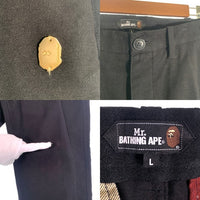 Mr.BATHING APE ミスター ベイシングエイプ CHINO PANT チノパン ブラック Size L 福生店
