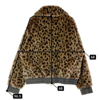 SUPERTHANKS スーパーサンクス ST184 JK006A レオパード柄 ファージャケット ブラウン sizeL 瑞穂店