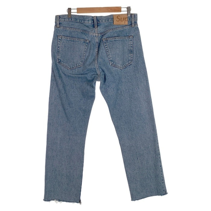 SUPREME シュプリーム Stone Washed Indigo Jean ストーンウォッシュ ジーンズ デニムパンツ ライトブルー カットオフ  Size 32 福生店