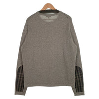 BURBERRY LONDON バーバリーロンドン ウール クルーネックセーター グレー 素材表記無し Size L 福生店