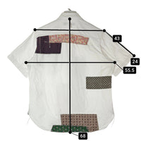 JUNYA WATANABE COMME des GARCONS MAN ジュンヤワタナベ コムデギャルソンマン WE-B007 AD2019 ペイズリー パッチワーク 半袖シャツ ホワイト sizeXS★襟お汚れ 瑞穂店