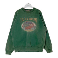FIELD&STREAM フィールド&ストリーム 90's USA製 フロント刺繍 スウェットトレーナー グリーン sizeL 瑞穂店