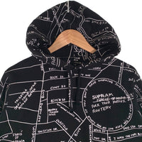 SUPREME シュプリーム 19SS Gonz Embroidered Map Hooded ゴンズ エンブロイダードマップ プルオーバースウェットパーカー ブラック Size S 福生店