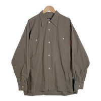 80's STUSSY ステューシー コットンチェックシャツ 長袖 グリーン USA製 黒タグ やや厚手 Size L 福生店