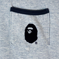 A BATHING APE アベイシングエイプ 初期タグ サルワッペン リンガー 半袖スウェットトレーナー ブルー sizeM 瑞穂店