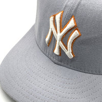 90's New Era ニューエラ MLB ニューヨーク・ヤンキース 59FIFTY ベースボールキャップ グレー ウール USA製 Size 7 3/8 (58.7cm) 福生店