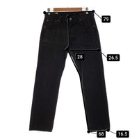 Levi's PREMIUM リーバイス プレミアム EDIFICE エディフィス別注 501 BIGE ブラックデニム テーパードパンツ A6738-0000 Size 30×28 福生店