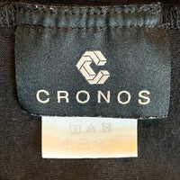 CRONOS クロノス フロント サイドプリント Tシャツ ブラック CR-TS-0087 Size L 福生店