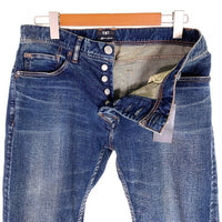 TMT ティーエムティー 20AW HYBRID-STRETCH DENIM 5P FRONT POINT CROPPED TAPERED ハイブリッドストレッチデニム ジーンズ スリム アンクル インディゴ USED/ダメージ加工 TPT-F2003 Size M 福生店