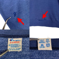 80's Champion チャンピオン SEATTLE PACIFIC ラグランスリーブ スウェットトレーナー ブルー USA製 Size XL 福生店