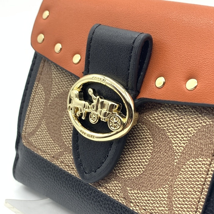 ‼️リィ‼️ COACH 二つ折り財布 6791ジョージ COACH コーチ 6791 シグネチャー ジョージ スモールウォレット