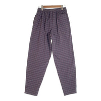 80-90's STUSSY ステューシー チェック柄 テーパードイージーパンツ パープル USA製 黒タグ Size XL 福生店