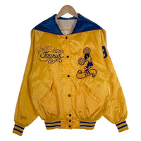 70's~ DeLONG デロング ナイロン スタジアムジャンパー セーラー フード レディース イエロー USA製 Size L 福生店