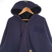 CARHARTT カーハート 裏地サーマル ジップアップ フーディー パーカー ネイビー J149 NVY Size X-Large Regular 福生店