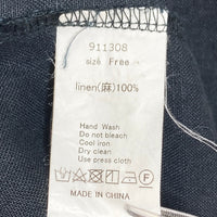 mao made マオメイド フロントボタンリネンワンピース ブラック sizeF 瑞穂店